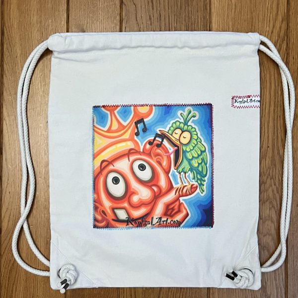 König Einzahn und sein Vogel on Gym Bag