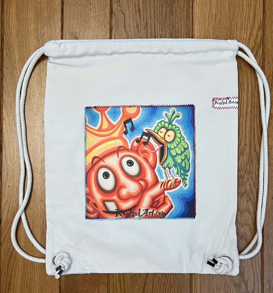 König Einzahn und sein Vogel on Gym Bag